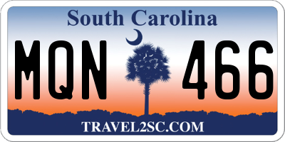SC license plate MQN466