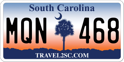 SC license plate MQN468