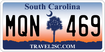 SC license plate MQN469