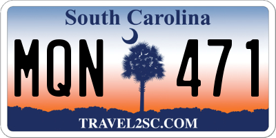 SC license plate MQN471