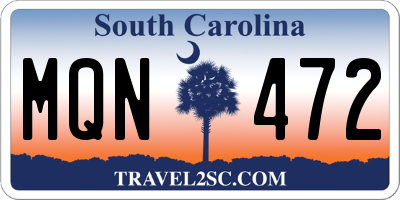 SC license plate MQN472