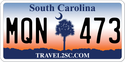 SC license plate MQN473