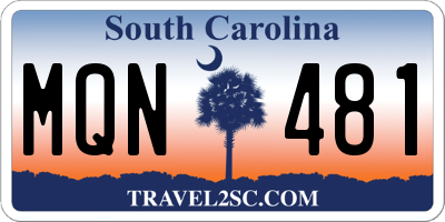 SC license plate MQN481