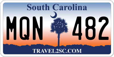 SC license plate MQN482
