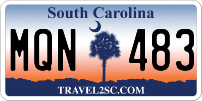 SC license plate MQN483