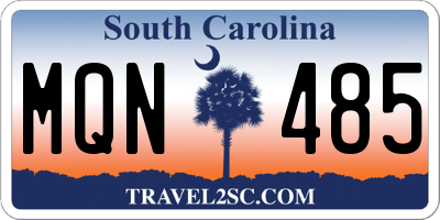 SC license plate MQN485