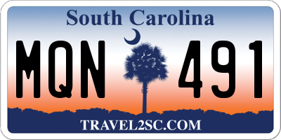 SC license plate MQN491