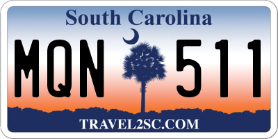 SC license plate MQN511
