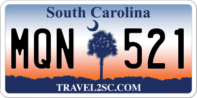 SC license plate MQN521