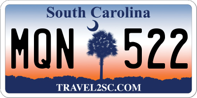 SC license plate MQN522