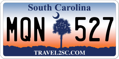 SC license plate MQN527
