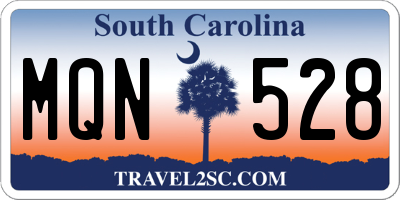 SC license plate MQN528