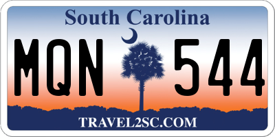 SC license plate MQN544