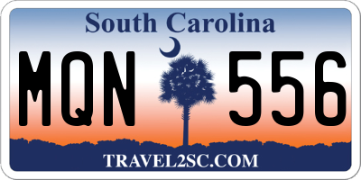 SC license plate MQN556
