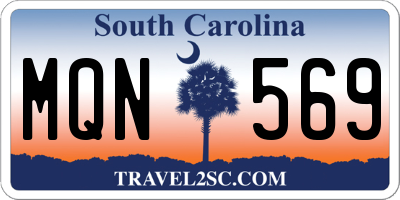 SC license plate MQN569