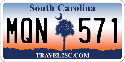 SC license plate MQN571