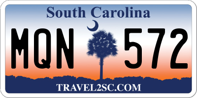 SC license plate MQN572