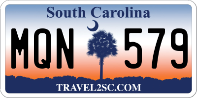 SC license plate MQN579