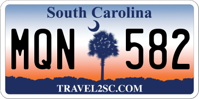 SC license plate MQN582