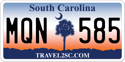 SC license plate MQN585