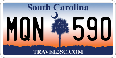 SC license plate MQN590