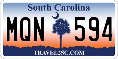 SC license plate MQN594