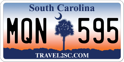 SC license plate MQN595