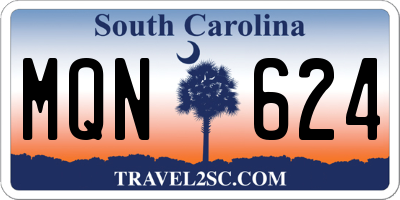 SC license plate MQN624