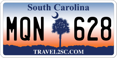 SC license plate MQN628