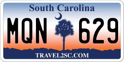 SC license plate MQN629