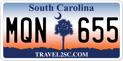 SC license plate MQN655