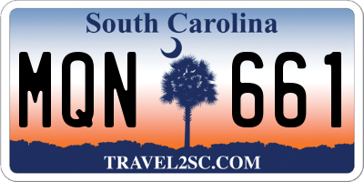 SC license plate MQN661