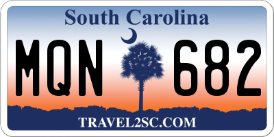 SC license plate MQN682