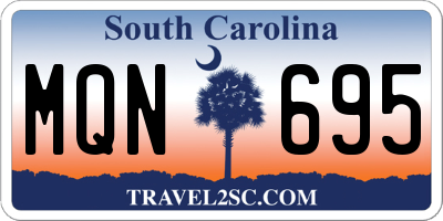 SC license plate MQN695