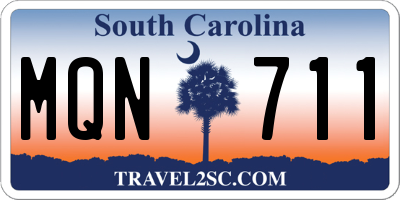 SC license plate MQN711