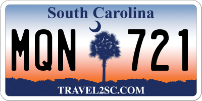 SC license plate MQN721
