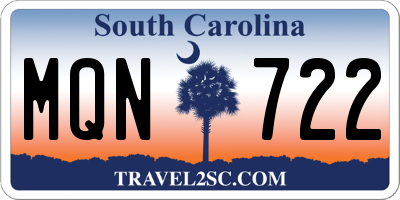 SC license plate MQN722