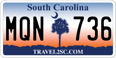 SC license plate MQN736