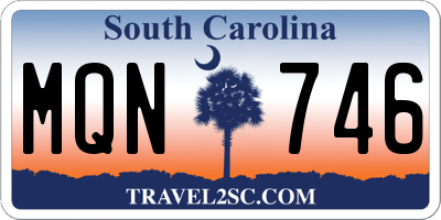 SC license plate MQN746