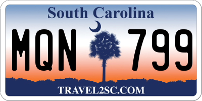 SC license plate MQN799
