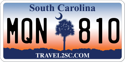 SC license plate MQN810