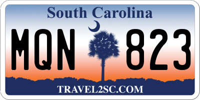 SC license plate MQN823