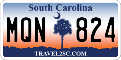 SC license plate MQN824