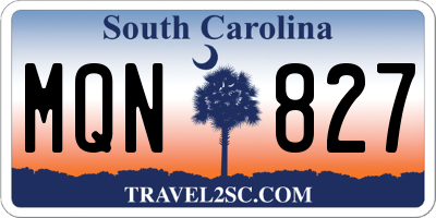 SC license plate MQN827