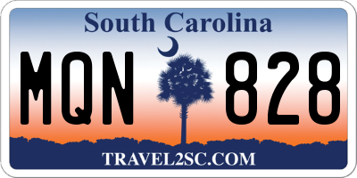 SC license plate MQN828