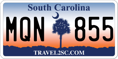 SC license plate MQN855