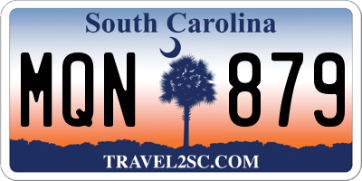 SC license plate MQN879