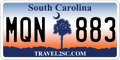 SC license plate MQN883
