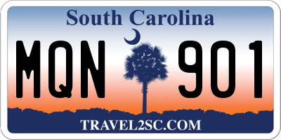 SC license plate MQN901
