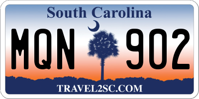 SC license plate MQN902